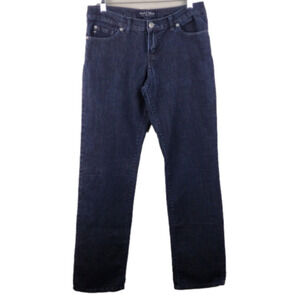 RIVET & Blues Los Angeles Blue Dark Wash Five Pocket Mid Rise Straight Leg Jeans